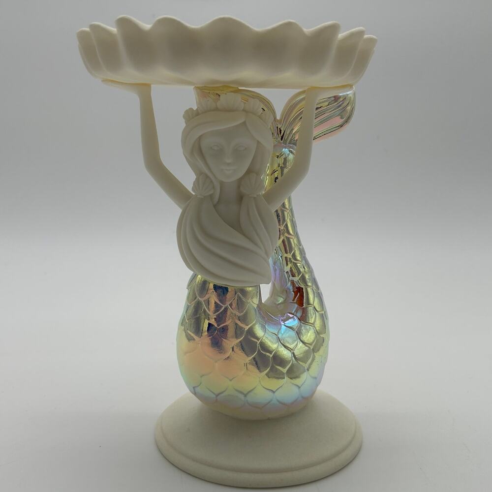 Bath & Body Works Iridescent Mermaid Pedestal 3 Wick Candle Holder New